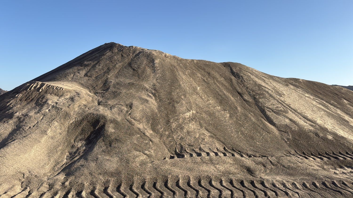 Natural sand stockpile